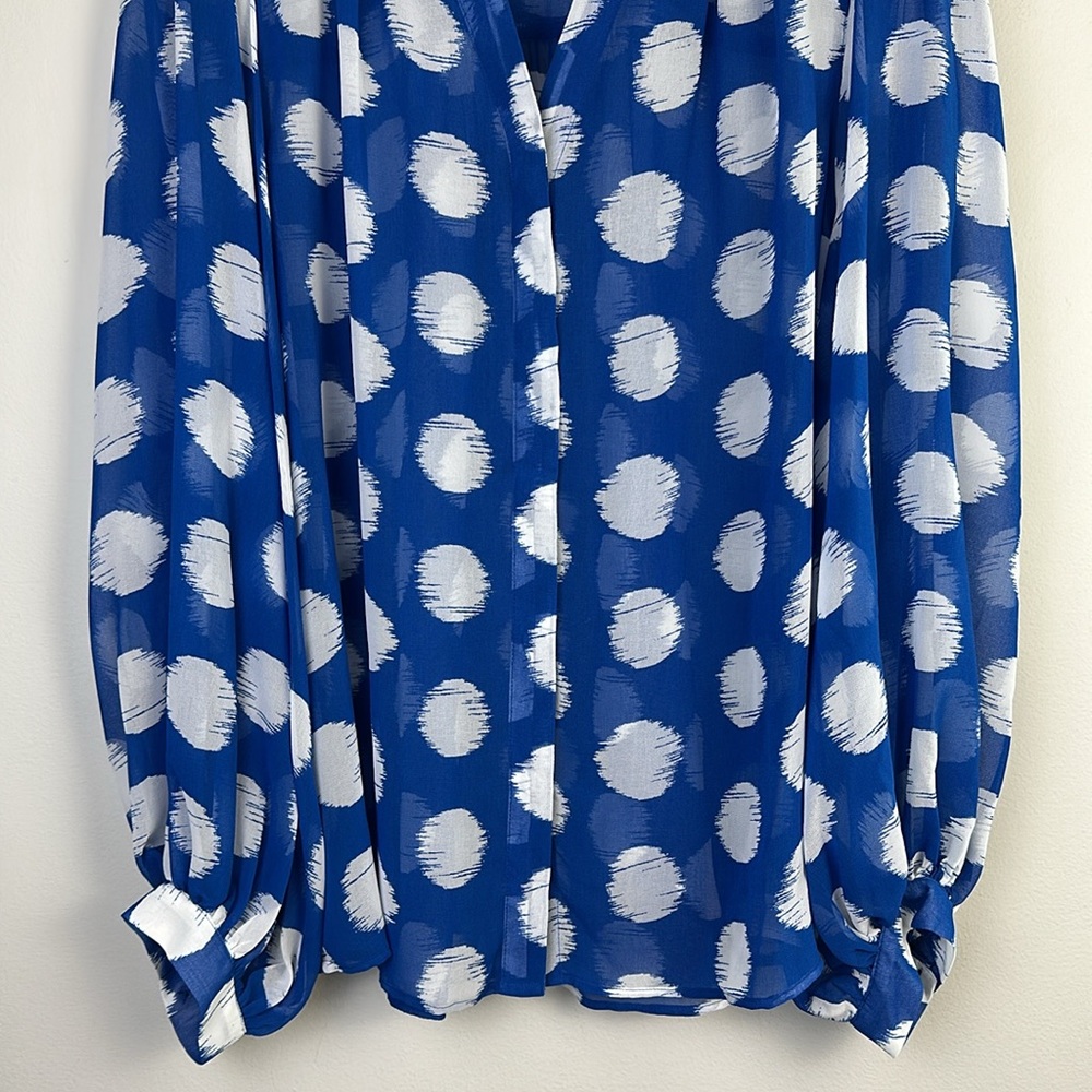 Chico's Blue and White Blouse - Picture 5 of 16